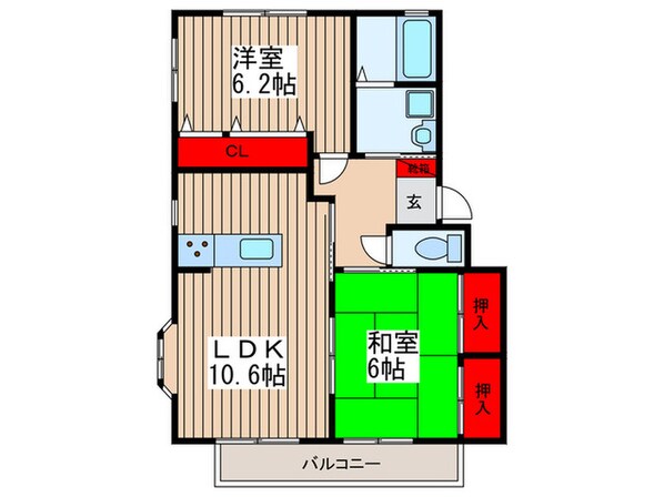 ベルメナージュＡＫＢの物件間取画像